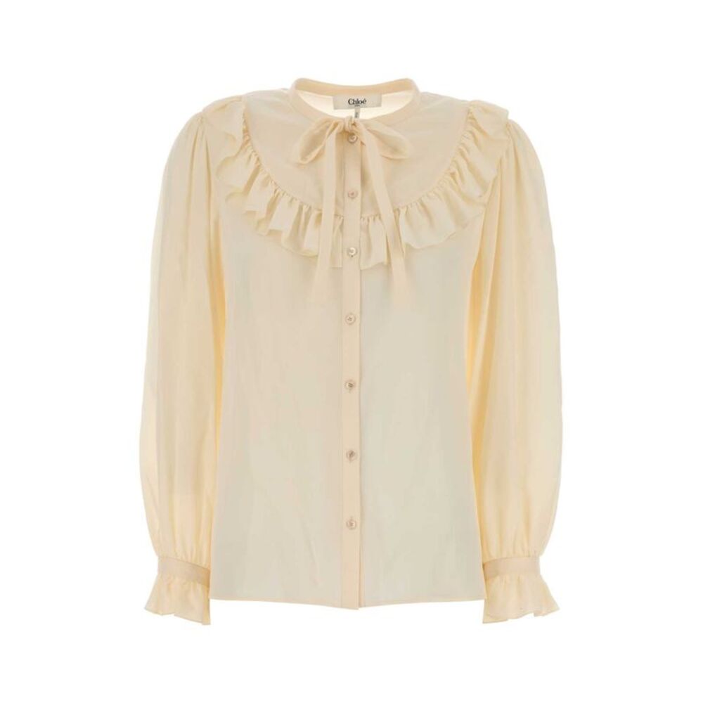 Chloe Women Cream Silk Shirt